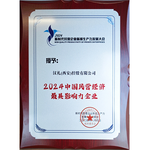 2024年8月,荣获“2024年中国民营经济最具影响力企业”
